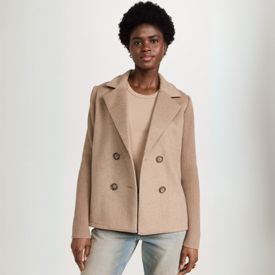 Malia™ – Blazer Elegante con Maniche in Maglia