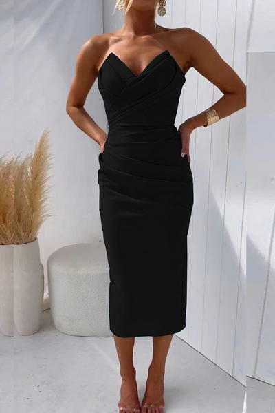 Milly - Elegante abito senza spalline