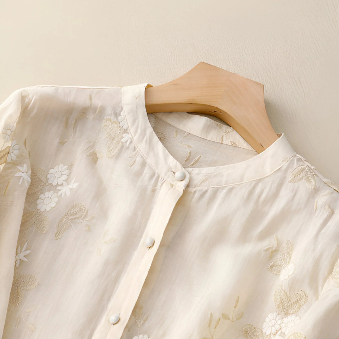 Leya™ - Top in cotone ricamato