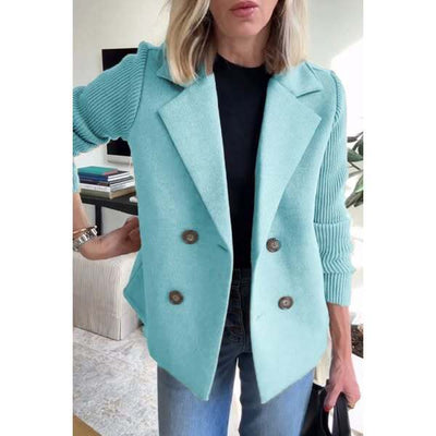 Malia™ – Blazer Elegante con Maniche in Maglia