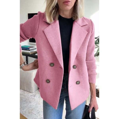 Malia™ – Blazer Elegante con Maniche in Maglia