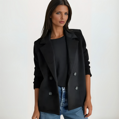Malia™ – Blazer Elegante con Maniche in Maglia