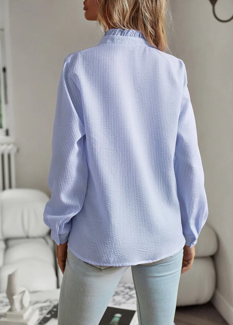 Mila™ | Camicia a maniche lunghe con volant