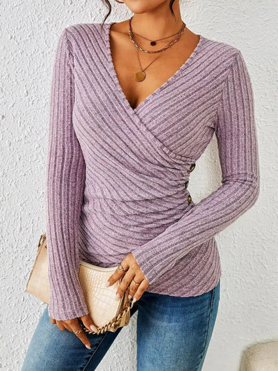 Amelie - Top a maniche lunghe con addome modellato