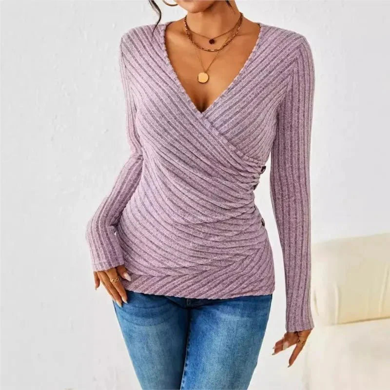 Amelie - Top a maniche lunghe con addome modellato